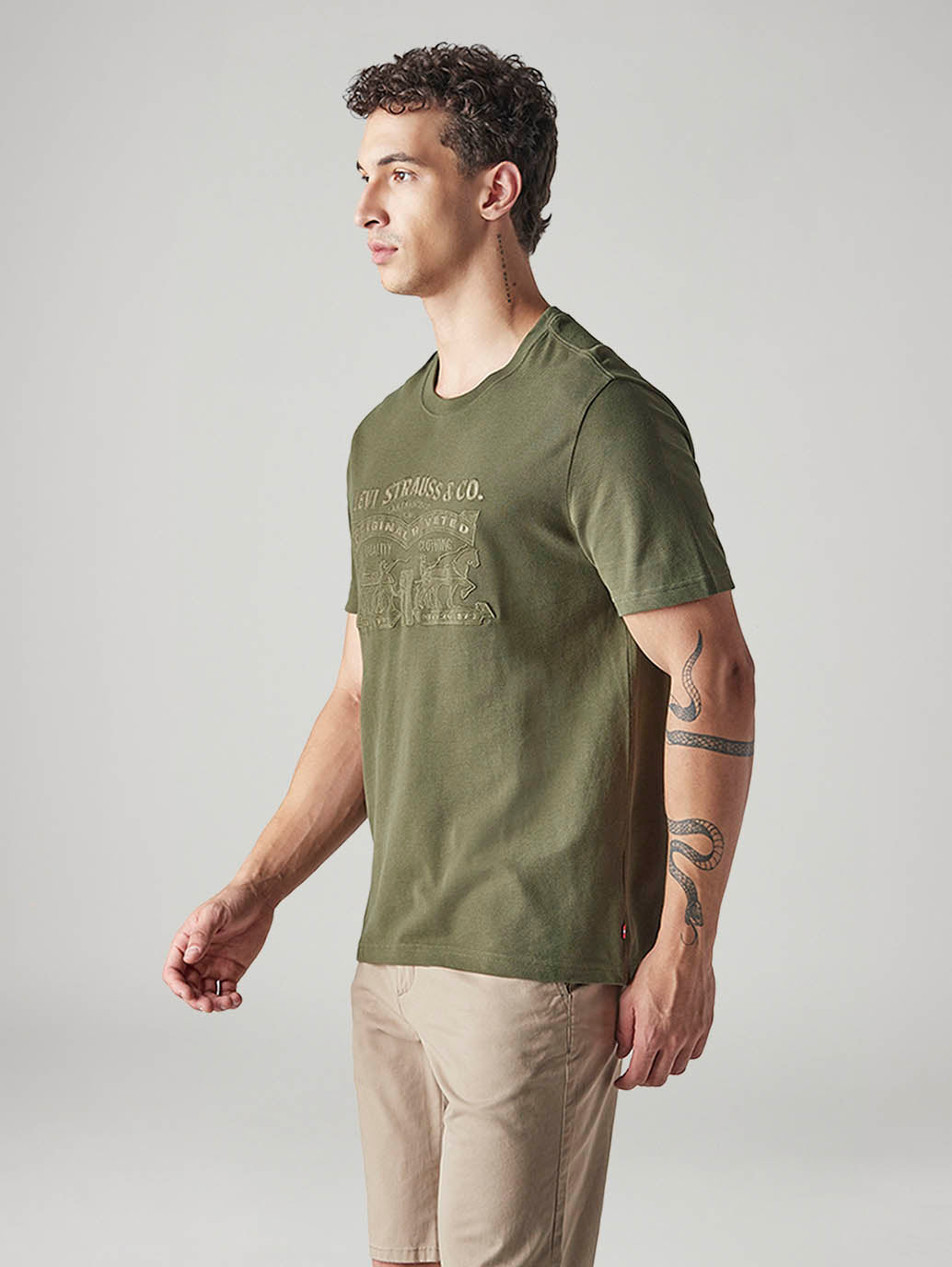 Men's Embroidered Regular Fit Pique T-Shirt - 20 View