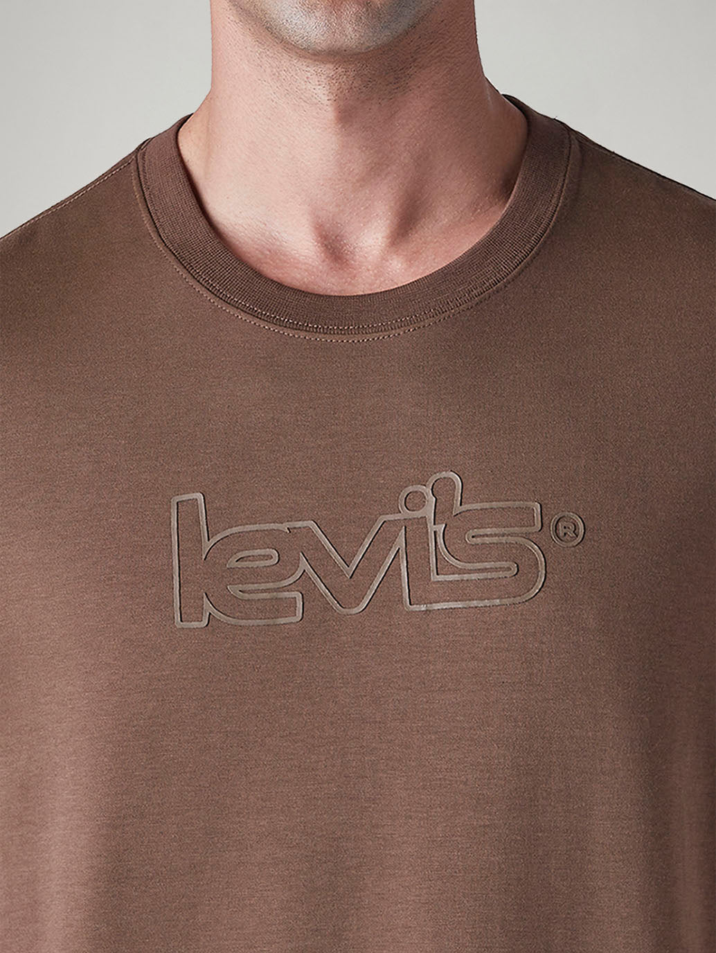 Men's Logo Printed Regular Fit Interlock T-Shirt - Detail View