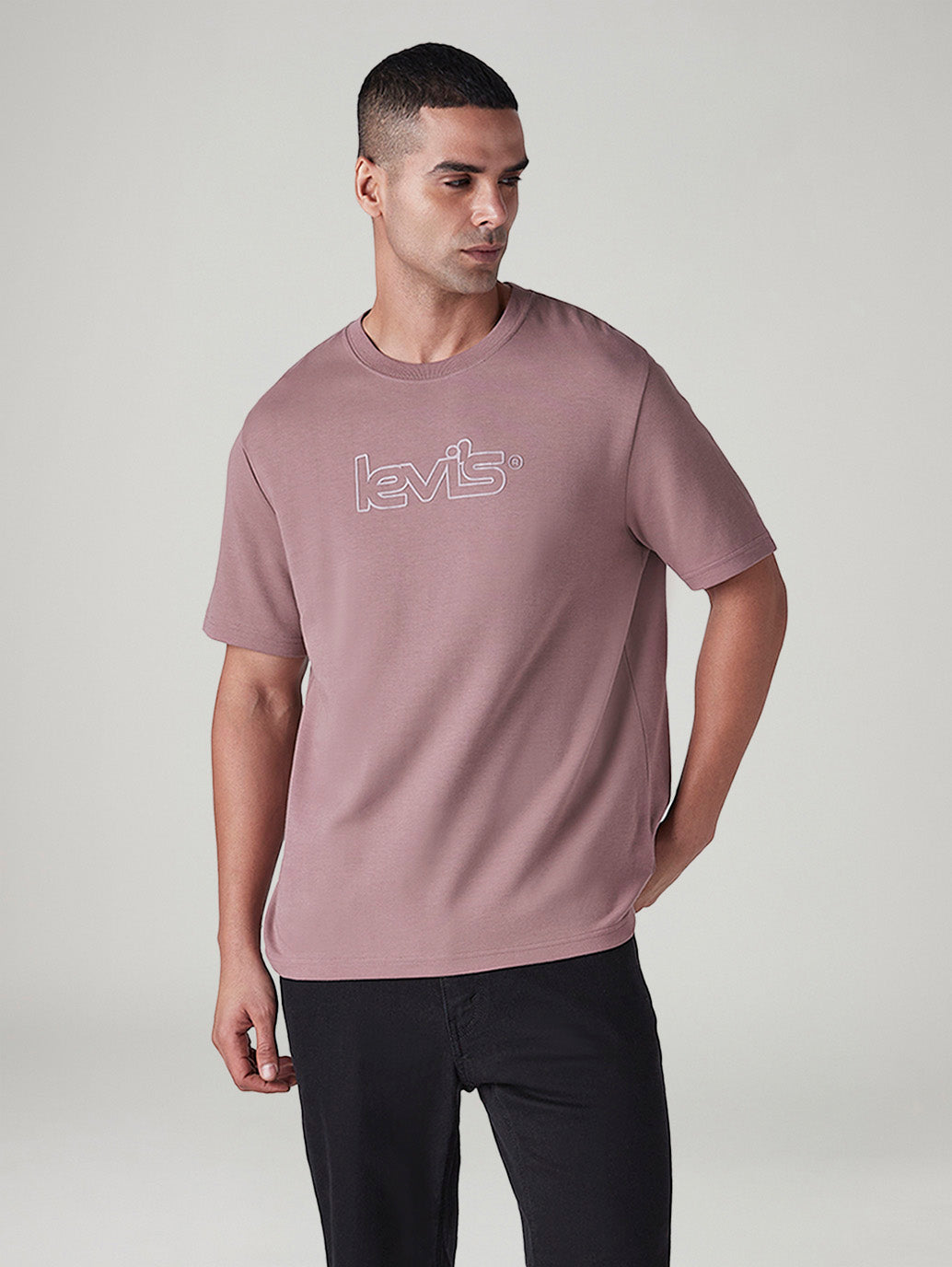 Men's Logo Printed Regular Fit Interlock T-Shirt