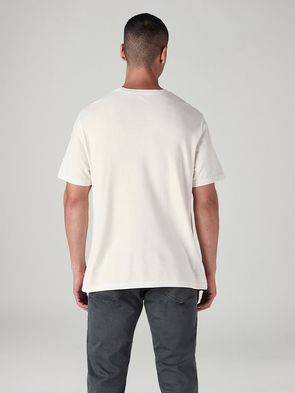 Men's Knitted Regular Fit T-Shirt - Back View