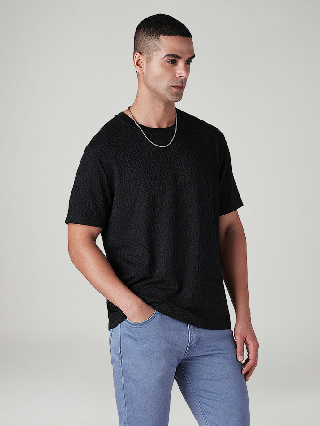 Men's Textured Regular Fit T-Shirt