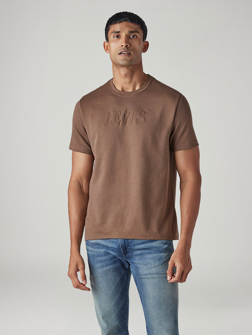 Men's Logo Regular Fit Interlock T-Shirt - Front View