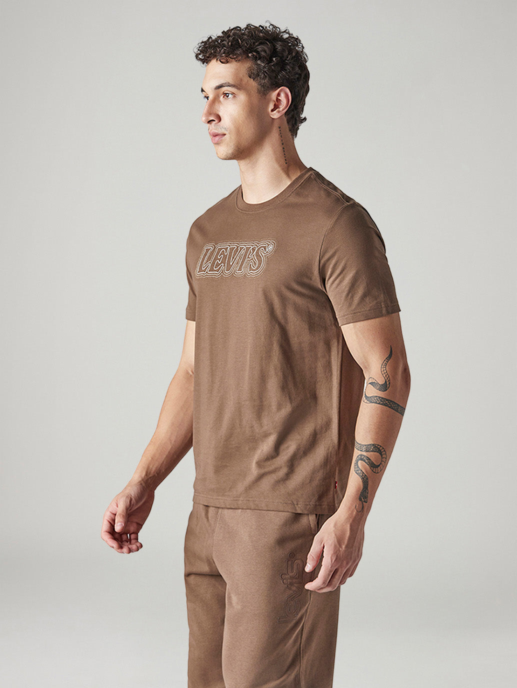 Men's Embroidered Regular Fit T-Shirt - Side View