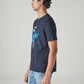 Men's Graphic Print Regular Fit Textured T-Shirt - Side View