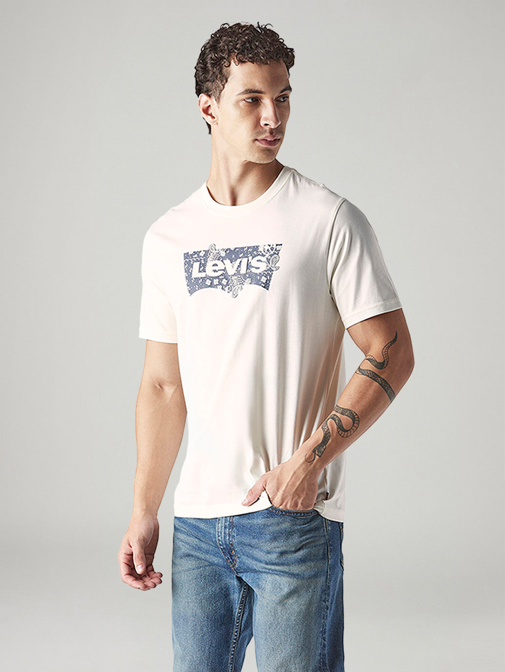 Men's Logo Printed Regular Fit Jersey T-Shirt