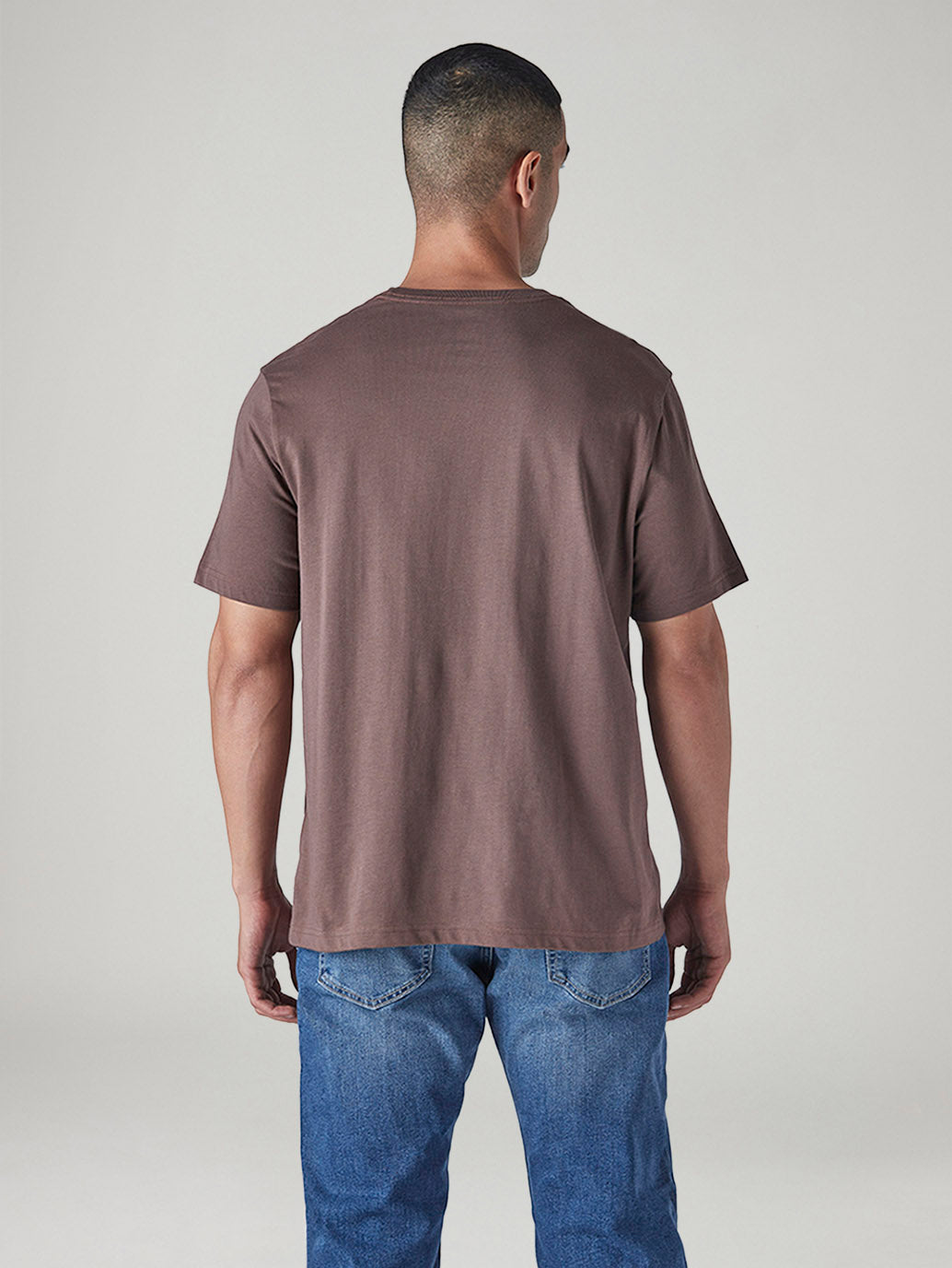 Men's Logo Printed Regular Fit Jersey T-Shirt - Back View