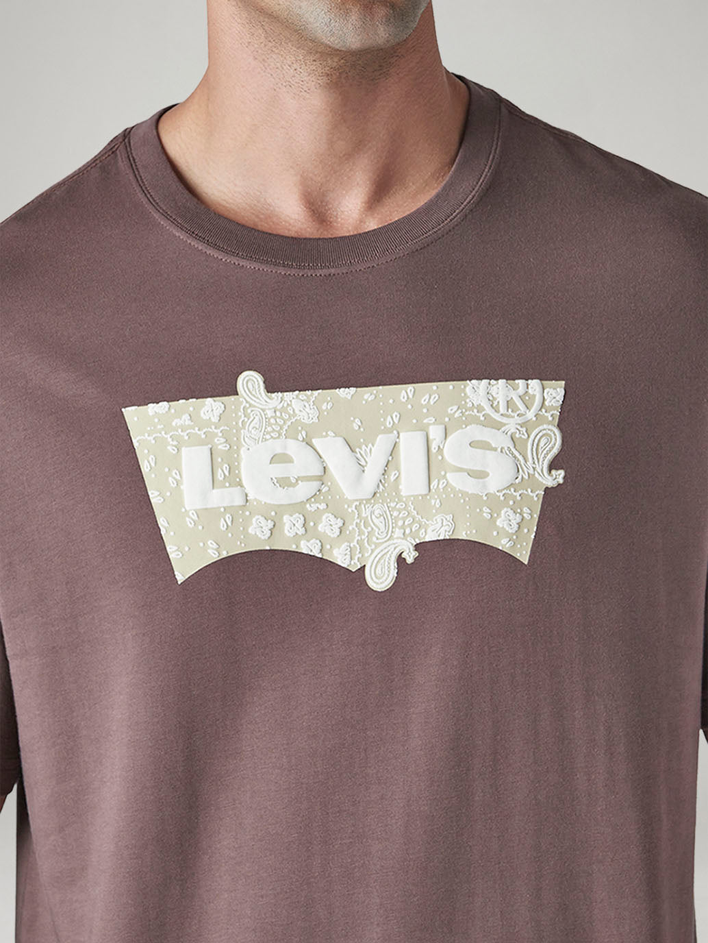 Men's Logo Printed Regular Fit Jersey T-Shirt - Detail View