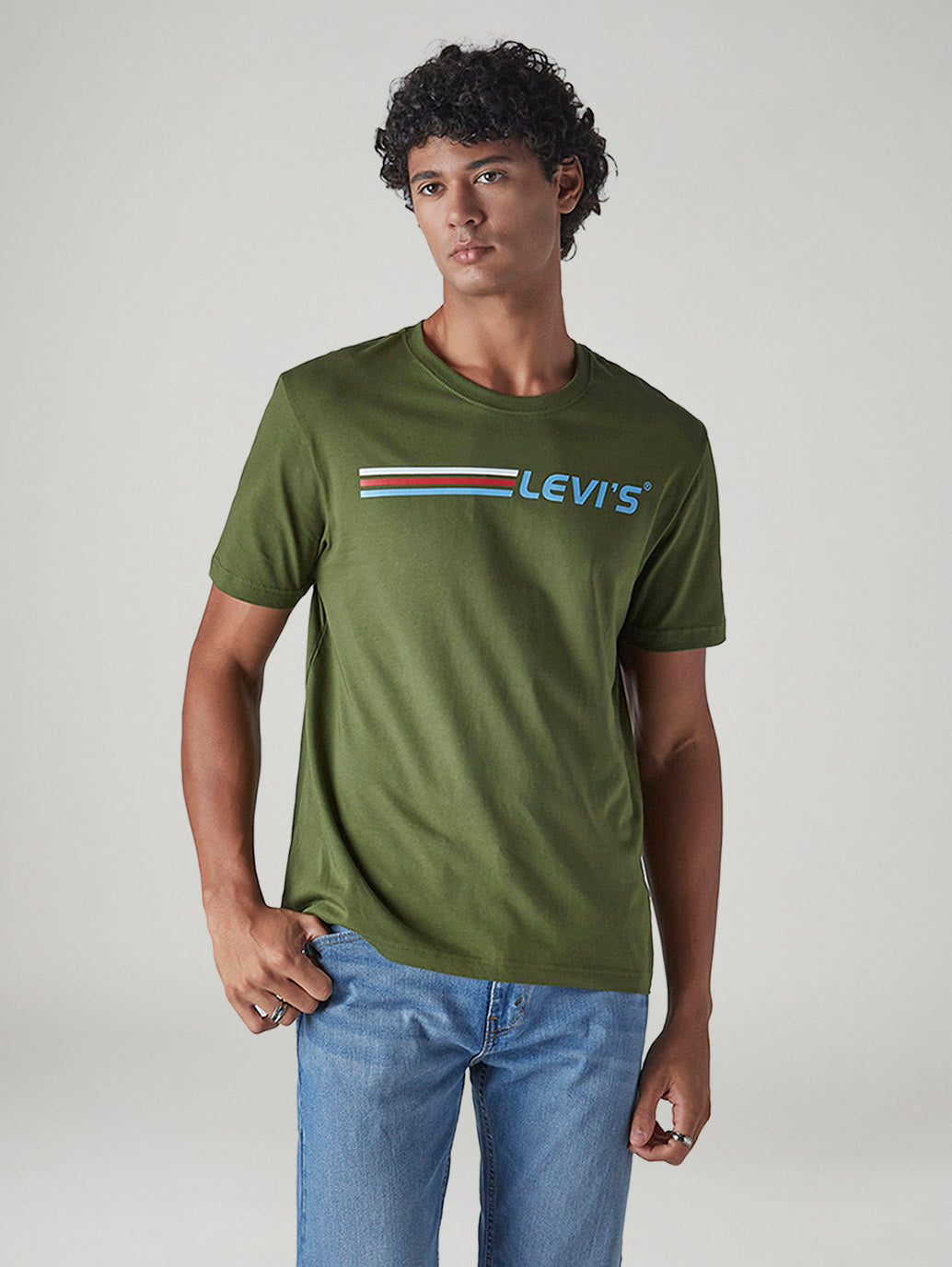 Men's Logo Printed Regular Fit T-Shirt
