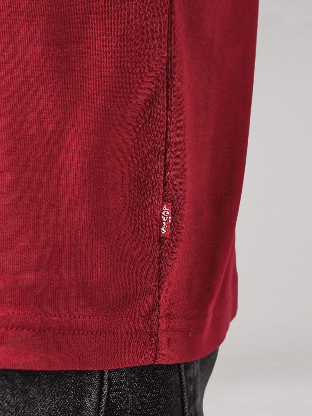 Men's Solid Regular Fit Jersey T-Shirt - Detail View
