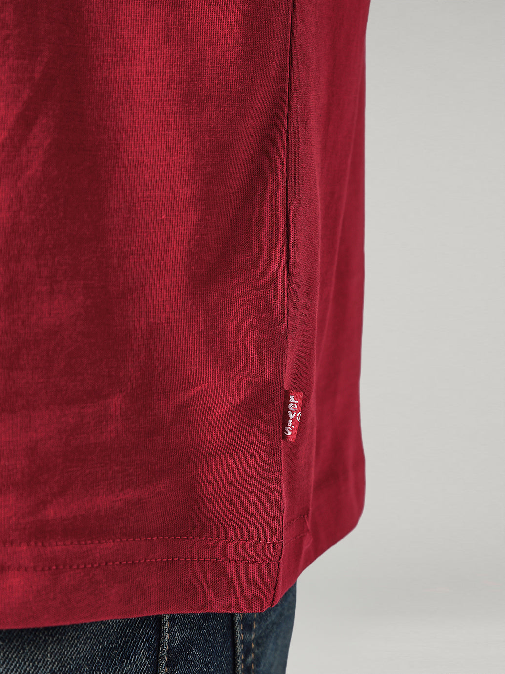Men's Solid Regular Fit Jersey T-Shirt - Detail View