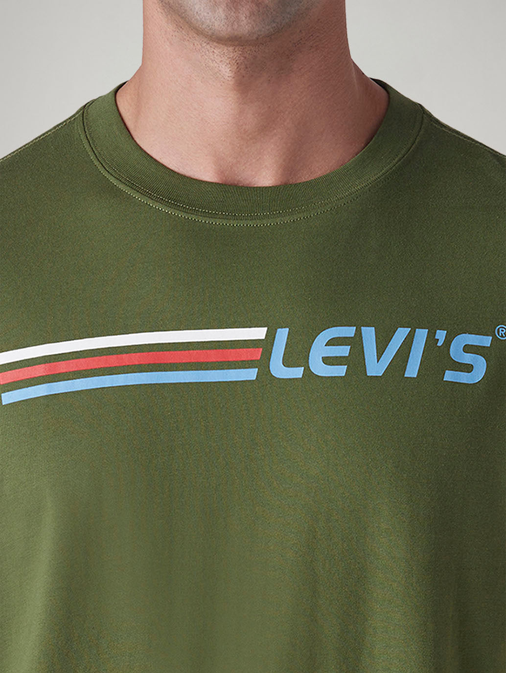 Men's Logo Printed Regular Fit T-Shirt - Detail View