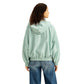 Women's Solid Light-Blue Hooded Windcheater Jacket - Back View