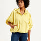Women's Solid Yellow Hooded Windcheater Jacket - Styleshoot View