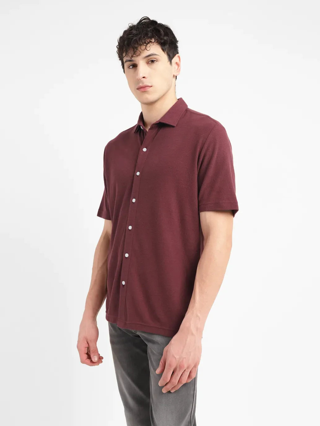 Men's Solid Slim Fit Shirt - d9eb7219-b654-4503-a542-b486902e3f11 View