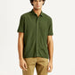 Men's Textured Slim Fit Knit Shirt - Front View