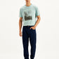 Men's Slim Fit Navy Joggers - 67503cf5-4f42-44f6-aa85-a73233017732 View