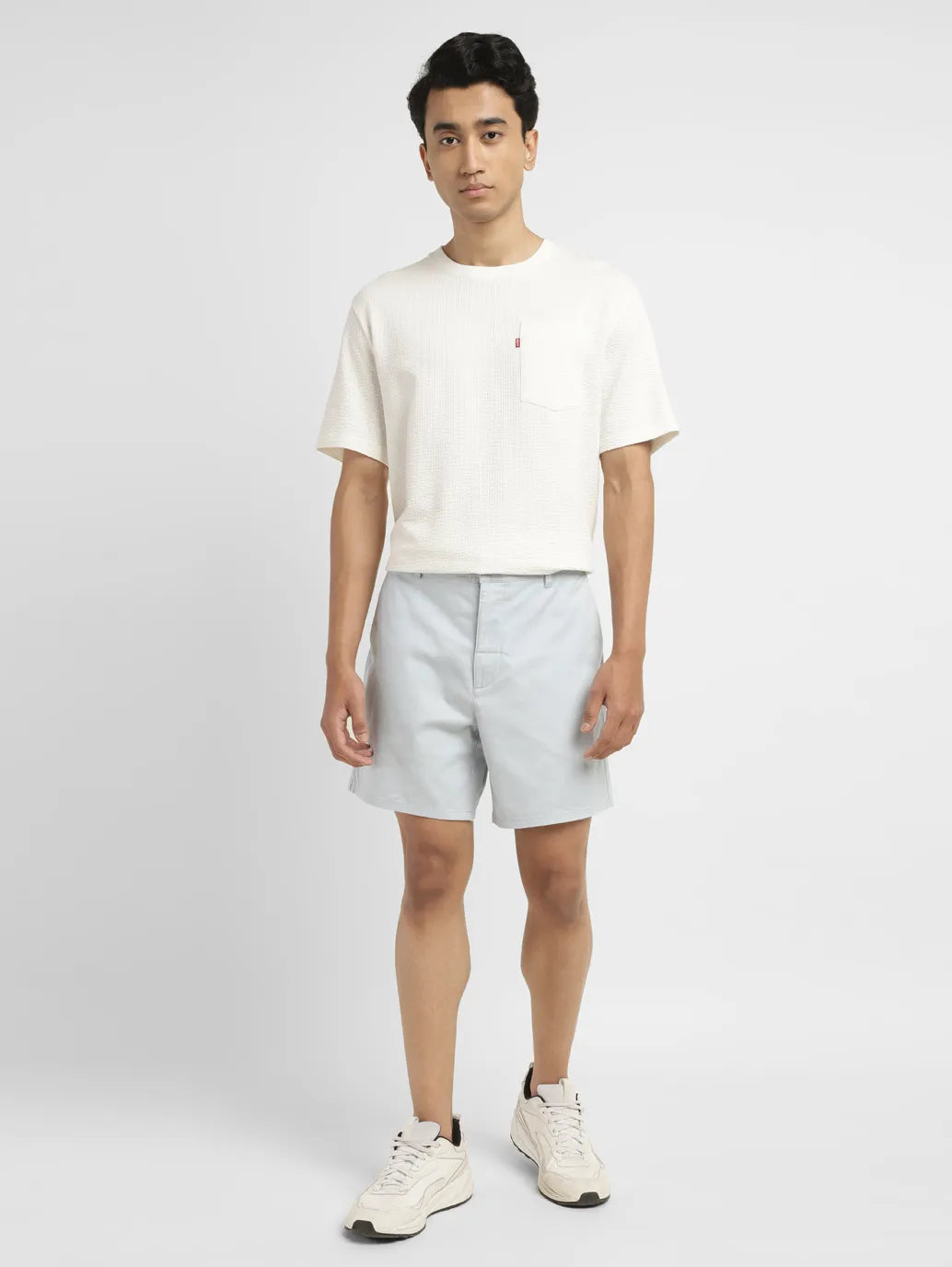 Men's White Regular Fit Shorts