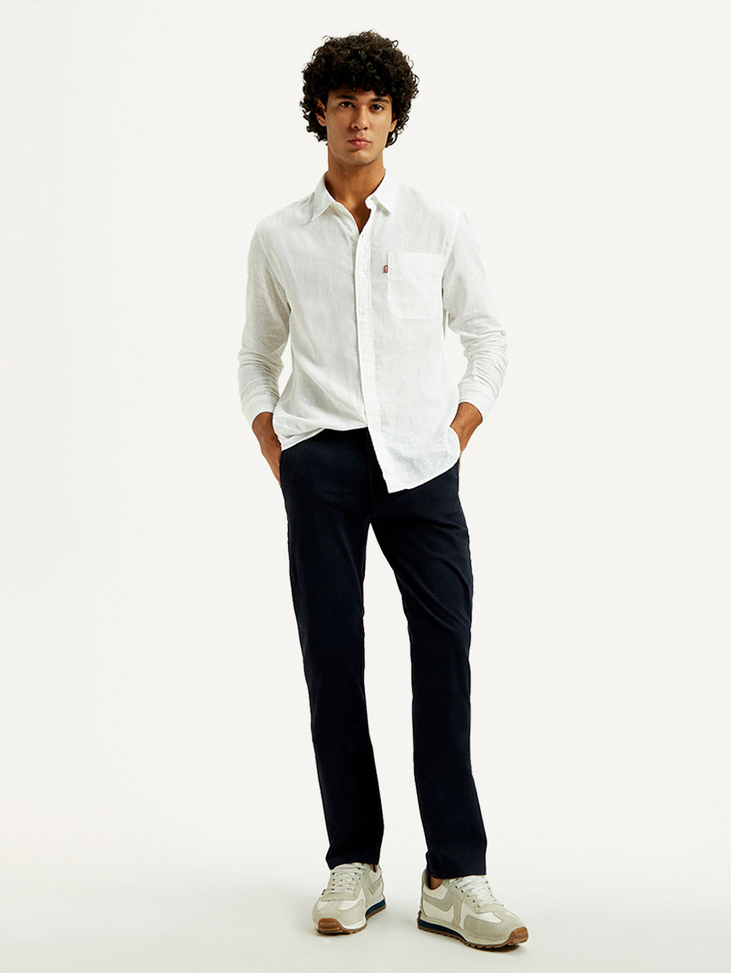 Men's 511 Navy Blue Slim Fit Mid Rise Chinos