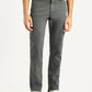 Men's Grey Slim Fit Mid Rise Chinos - Front View