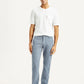 Men's Light Blue Slim Fit Mid Rise Chinos - Front View