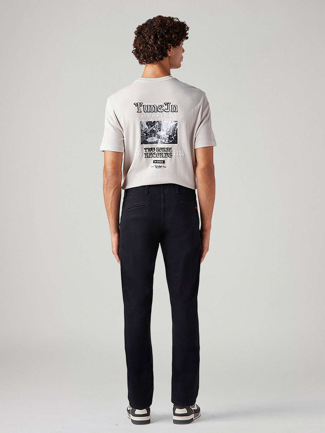 Men's 511 Black Slim Fit Mid Rise Chinos - Back View