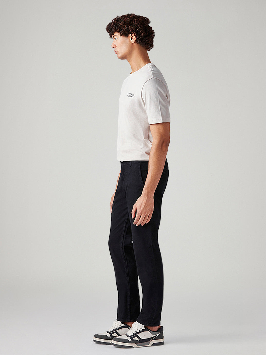 Men's 511 Black Slim Fit Mid Rise Chinos - Side View