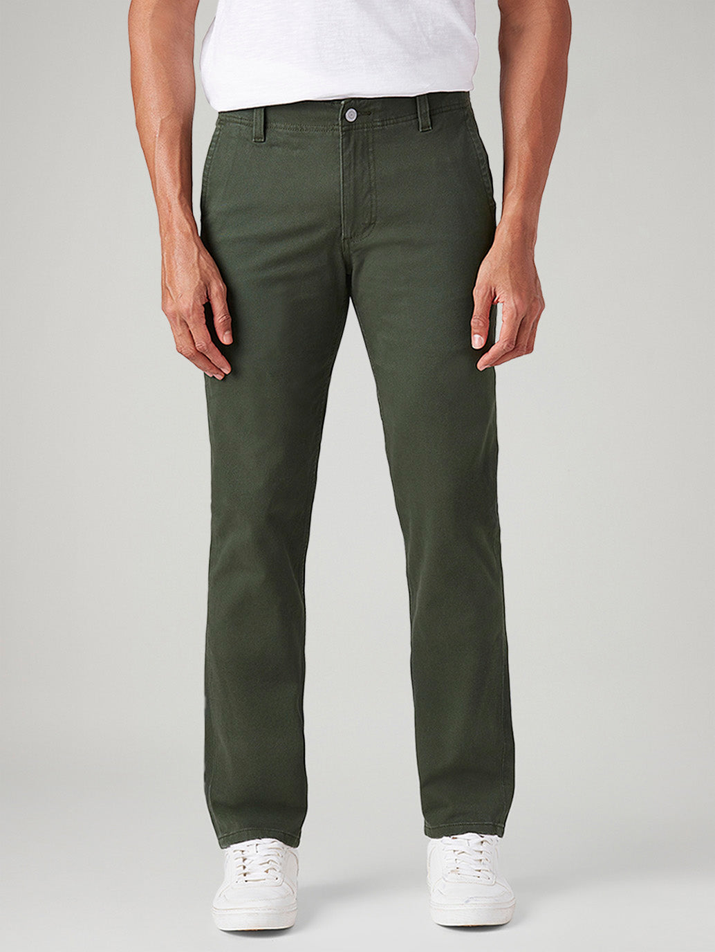 Men's 511 Olive Slim Fit Mid Rise Chinos - Front View