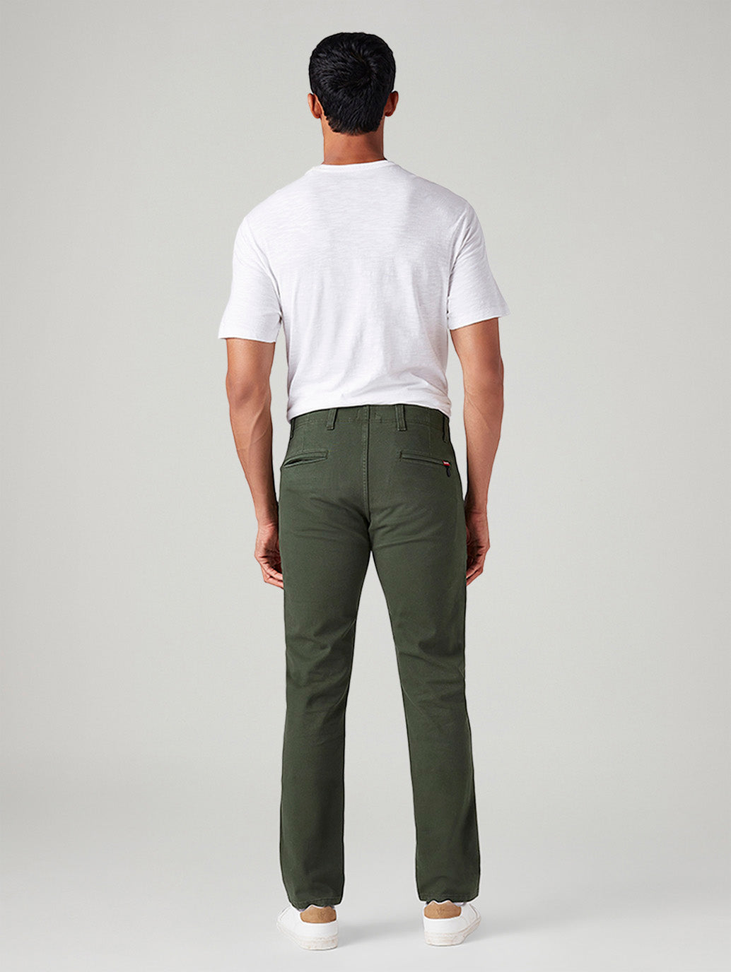 Men's 511 Olive Slim Fit Mid Rise Chinos - Back View