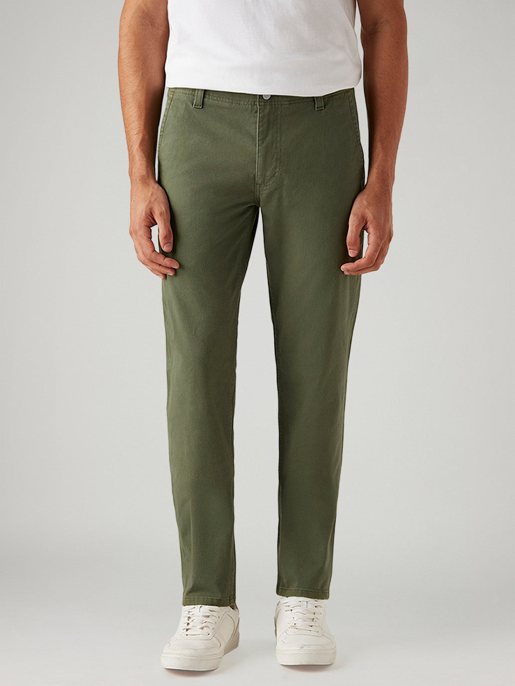 Men's 511 Olive Slim Fit Hyper Stretch Chinos - Front View