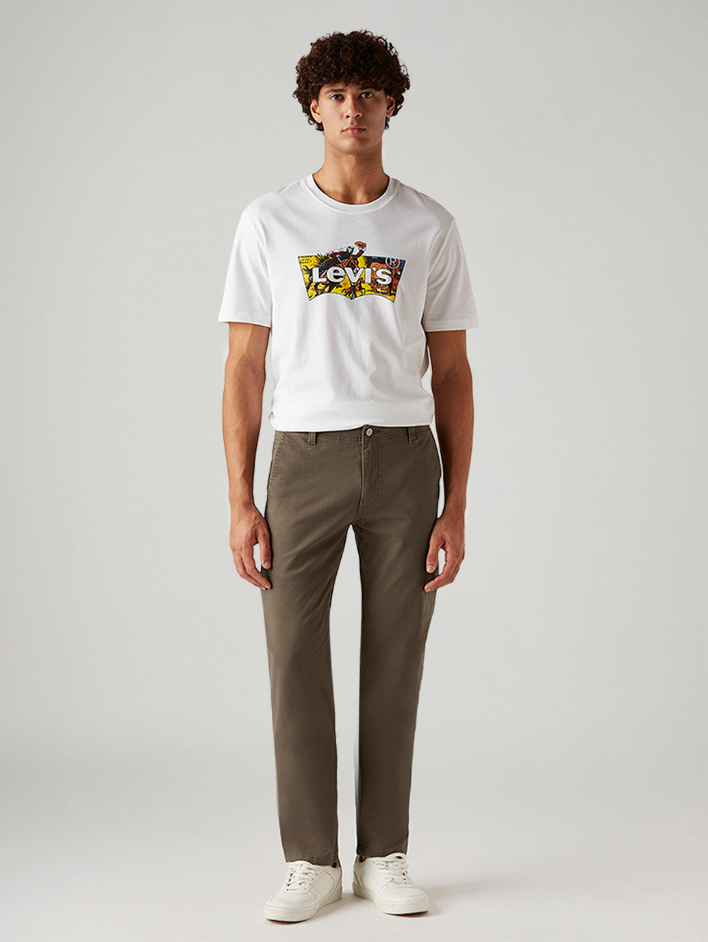 Men's 511 Taupe Slim Fit Hyper Stretch Chinos - Front View