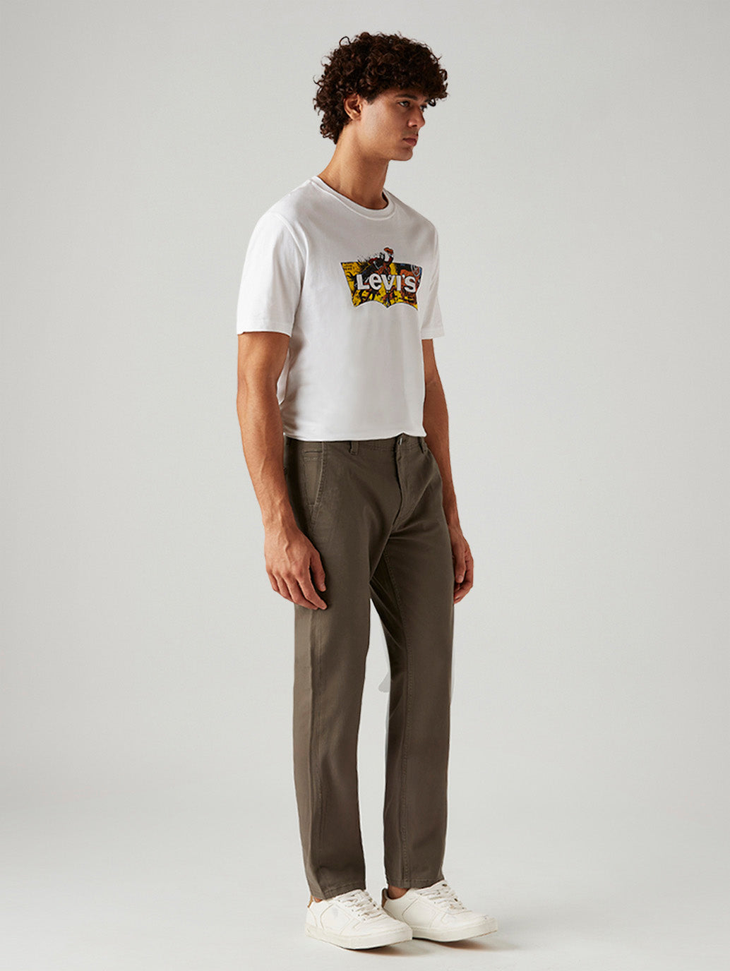 Men's 511 Taupe Slim Fit Hyper Stretch Chinos - Side View
