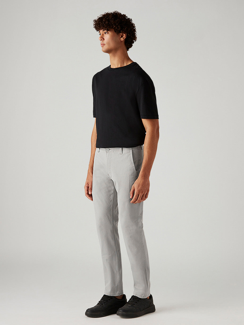 Men's 511 Light Grey Slim Fit Hyper Stretch Chinos - Side View
