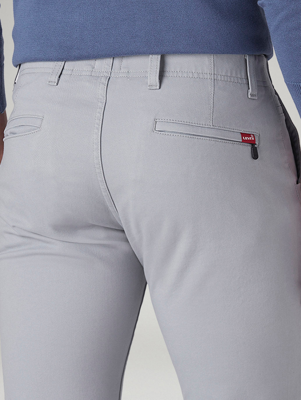 Men's 511 Grey Slim Fit Mid Rise Hyper Stretch Chinos - Detail View