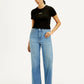 Women's Blue Ribcage Straight Fit High Rise Jeans - Front View