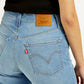 Women's Blue Ribcage Straight Fit High Rise Jeans - Detail View