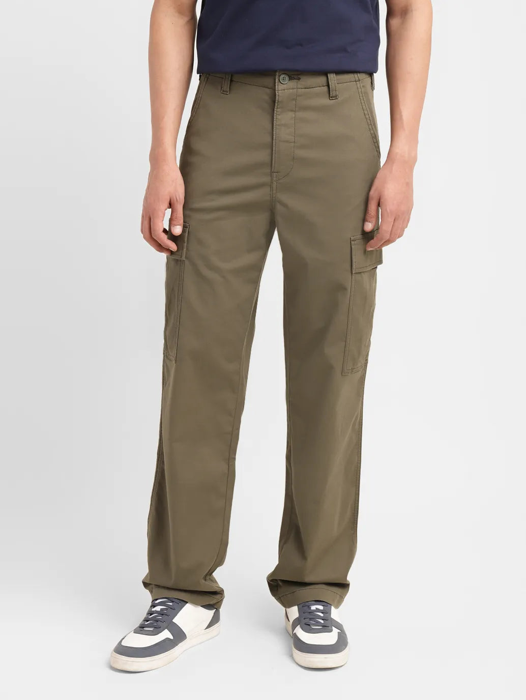 Men's Straight Fit Olive Cargo - acda529b-06e7-43f8-bcfe-efeb0070687a View