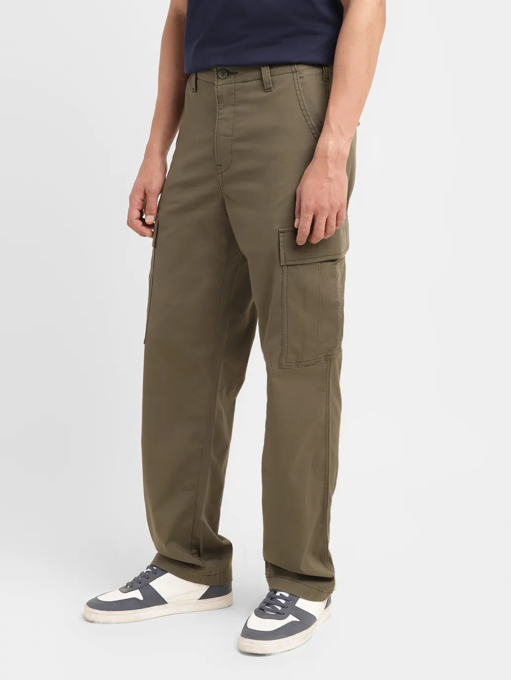 Men's Straight Fit Olive Cargo - 63ed955b-7af8-4ca3-bf2a-0d50ed7d2ed6 View