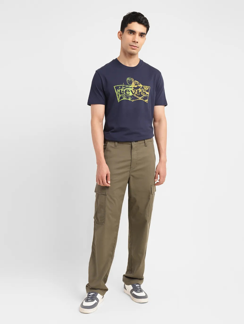 Men's Straight Fit Olive Cargo - b43d9a52-ff7b-4f4b-a2d5-15edbcd6c193 View