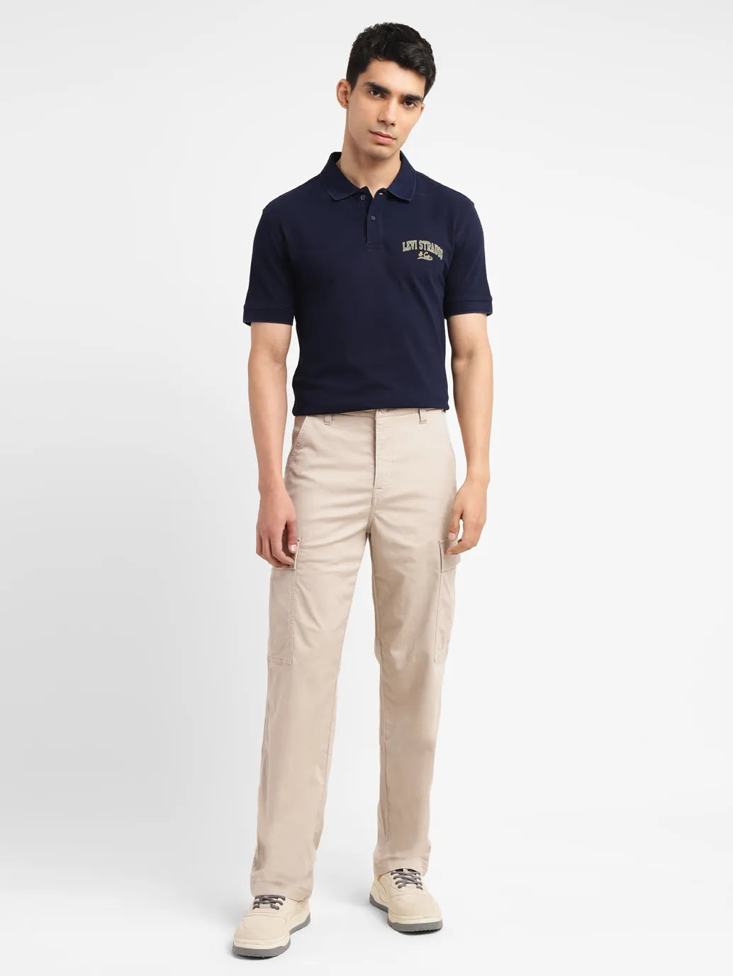Men's Beige Regular Fit Cargo - fb05aad7-d702-46db-82d5-4703a3b63552 View