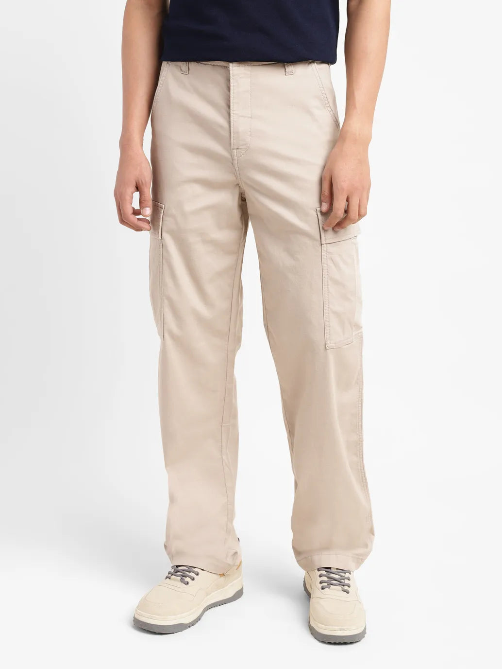 Men's Beige Regular Fit Cargo - e781296e-c46e-497e-a359-15ee91381086 View