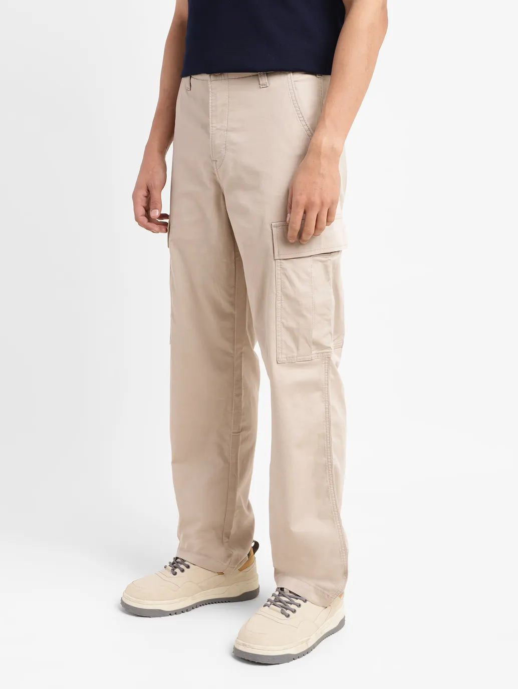 Men's Beige Regular Fit Cargo - 988bd446-9cf5-457f-870d-26d9ccb1b298 View