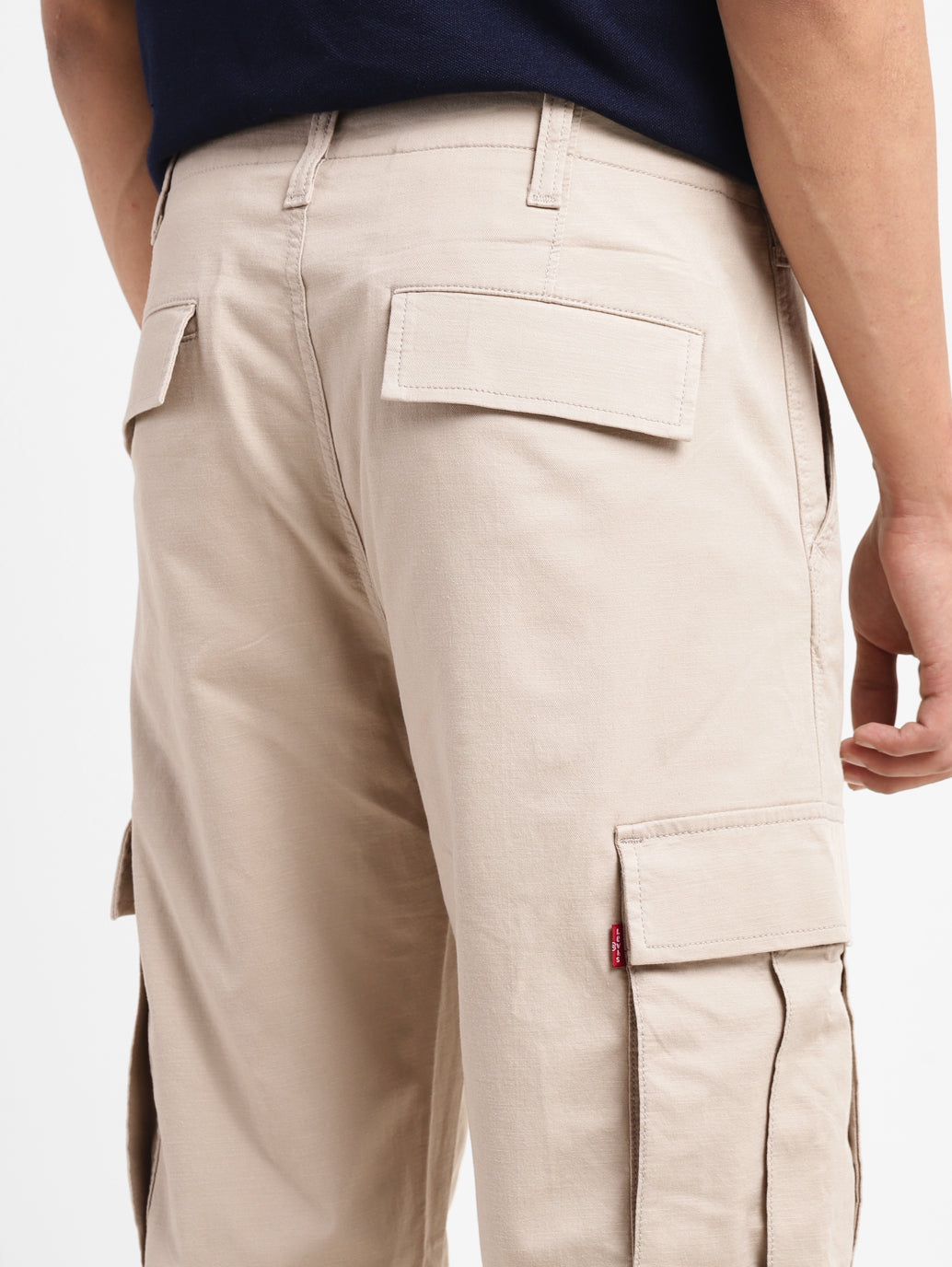 Men's Beige Regular Fit Cargo - 327f5662-0d2f-488b-8dc0-3ea7239447d5 View