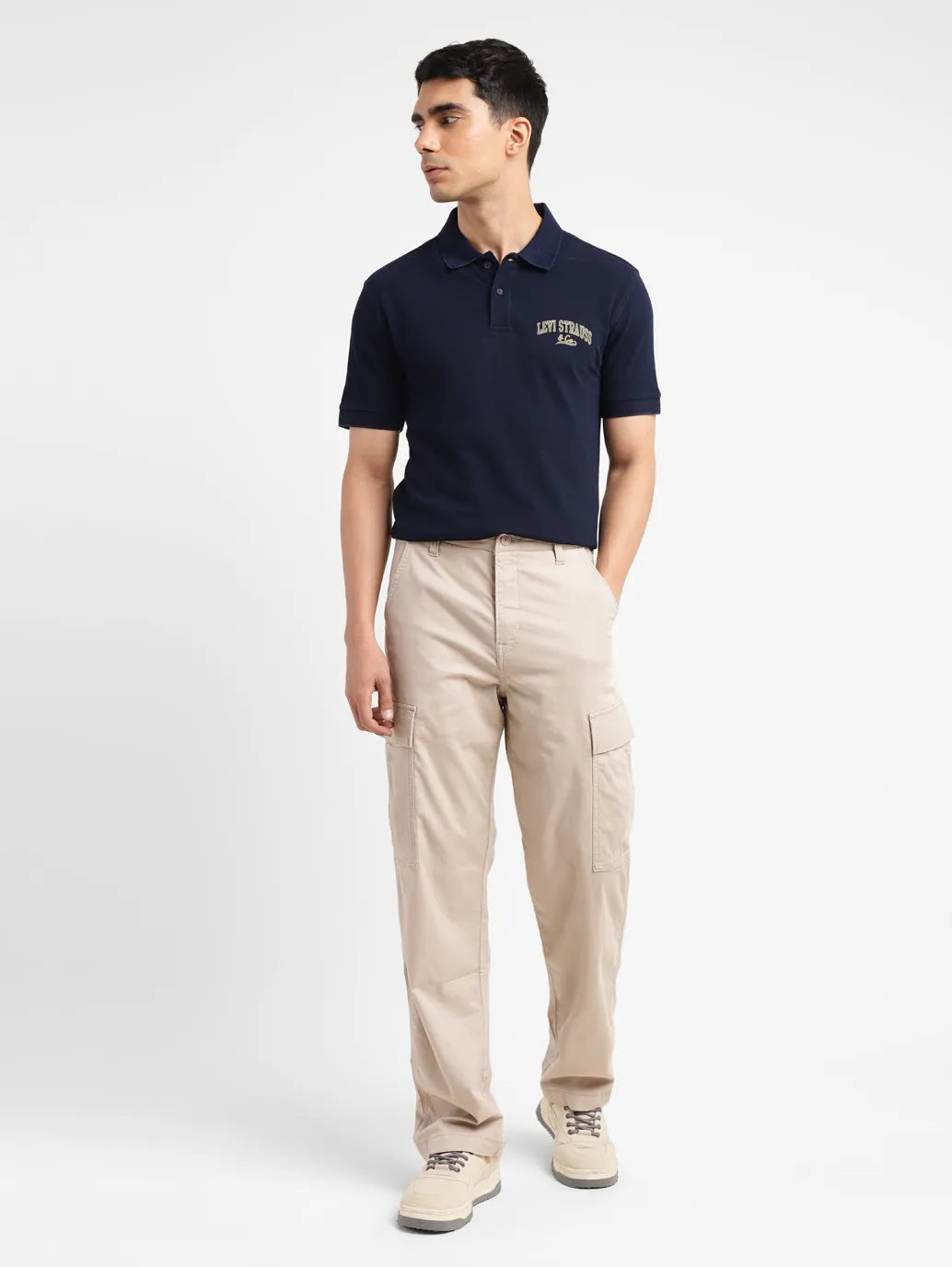Men's Beige Regular Fit Cargo - 72adfd73-46e3-442a-bfab-7bfec4802a03 View