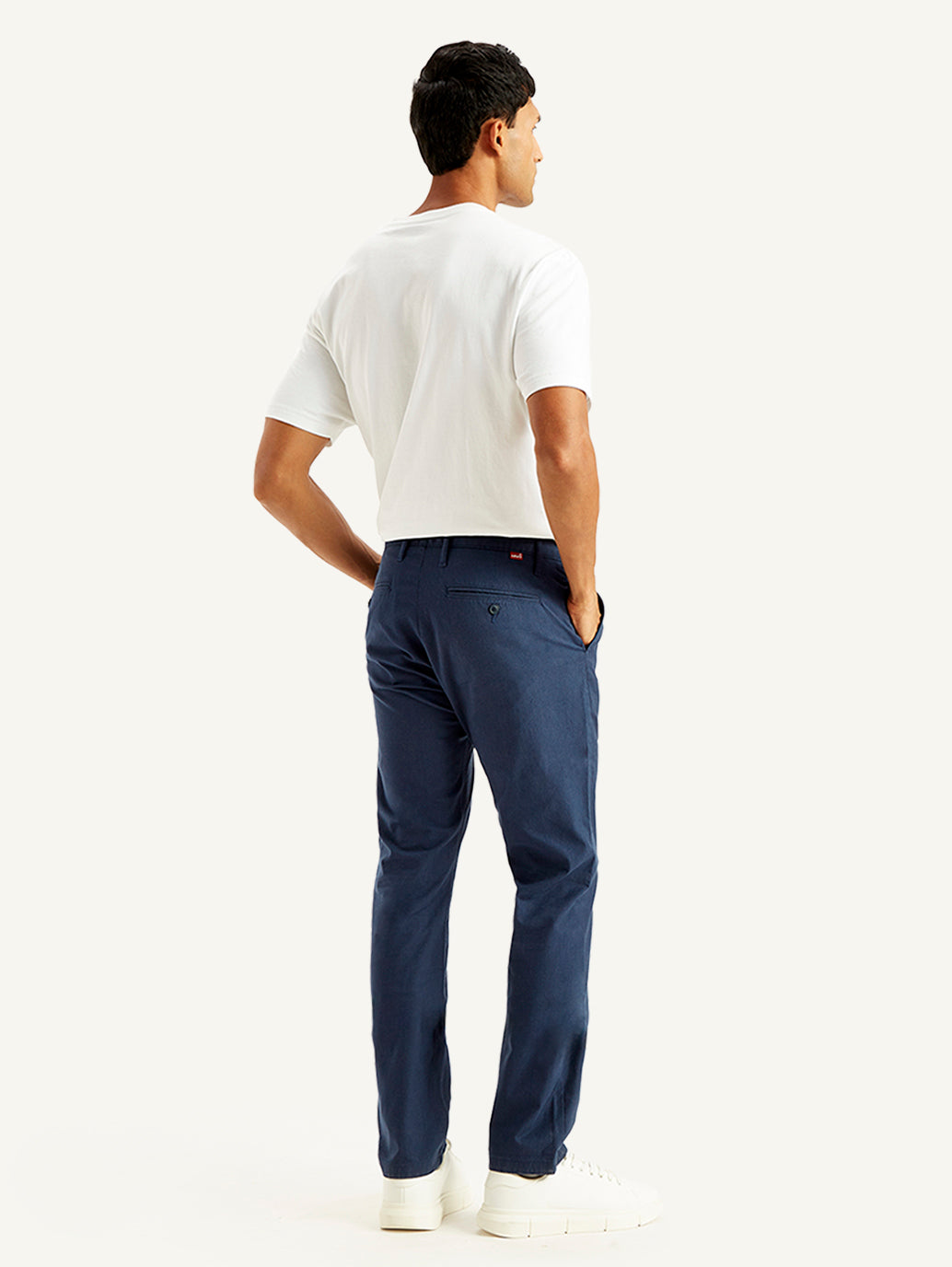Men's Navy Slim Fit Chinos - c177b56c-b216-432f-abc8-f423b1ea768d View