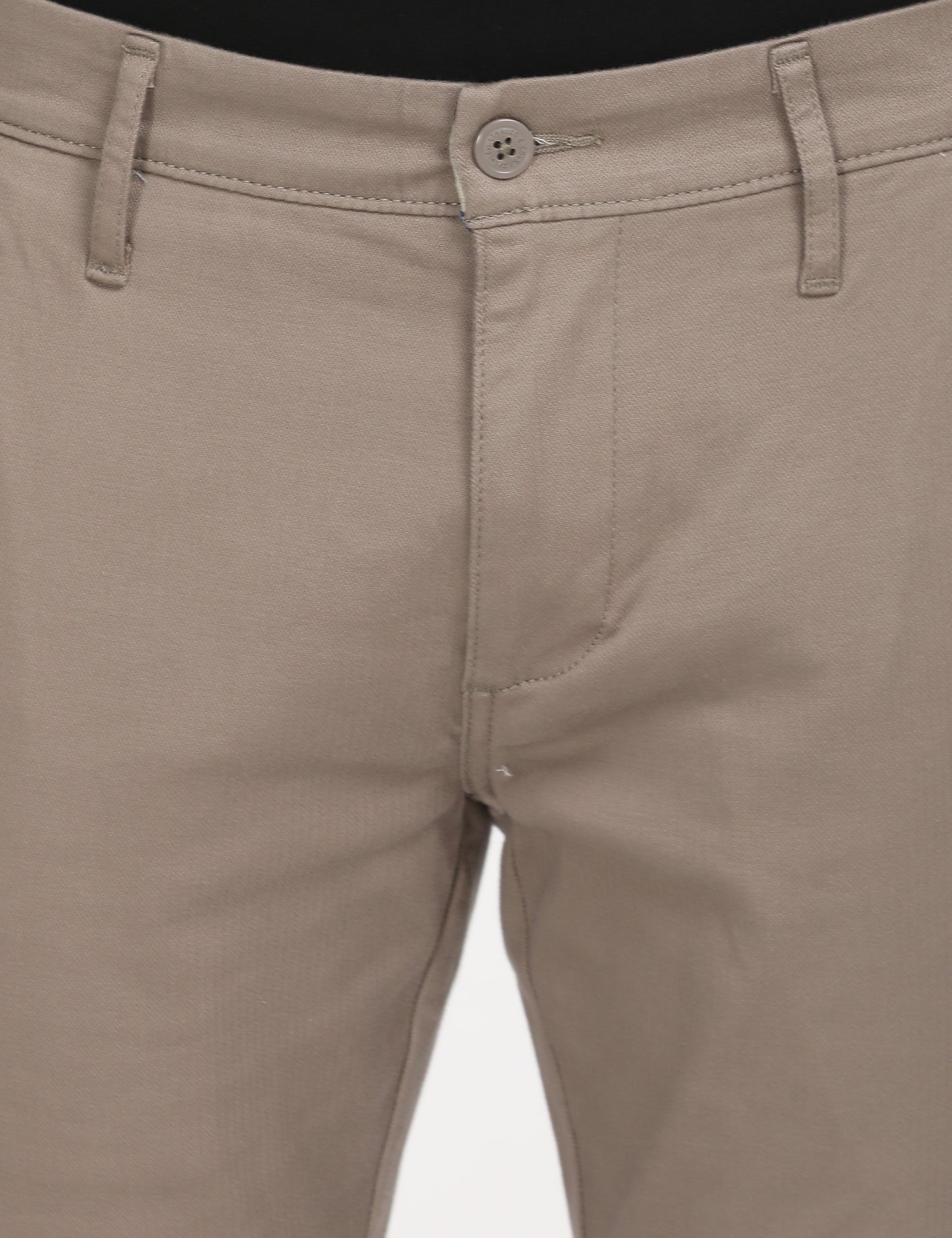 Men's Beige Slim Fit Chinos - deatil View