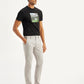 Men's Grey Slim Fit Chinos - Side View