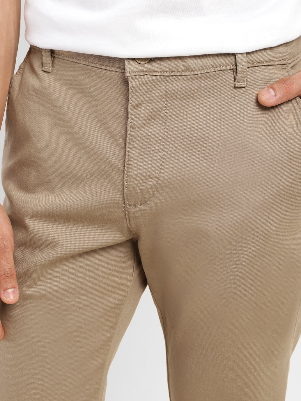 Men's 511 Brown Slim Fit Chinos - FrontDetails View