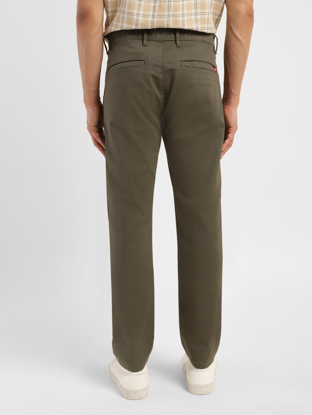 Men's Green Loose Fit Chinos - c55c97ba-fba2-484d-8ab7-cf12a1c6b303 View