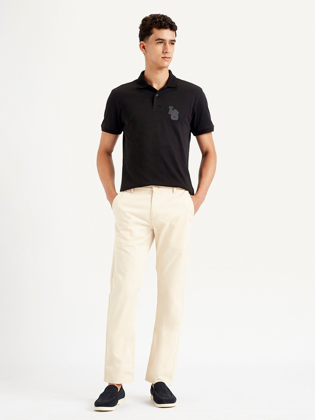 Men's Beige Slim Fit Chinos - 9d2f2ffe-7e56-4df0-a177-0a64489ad70d View