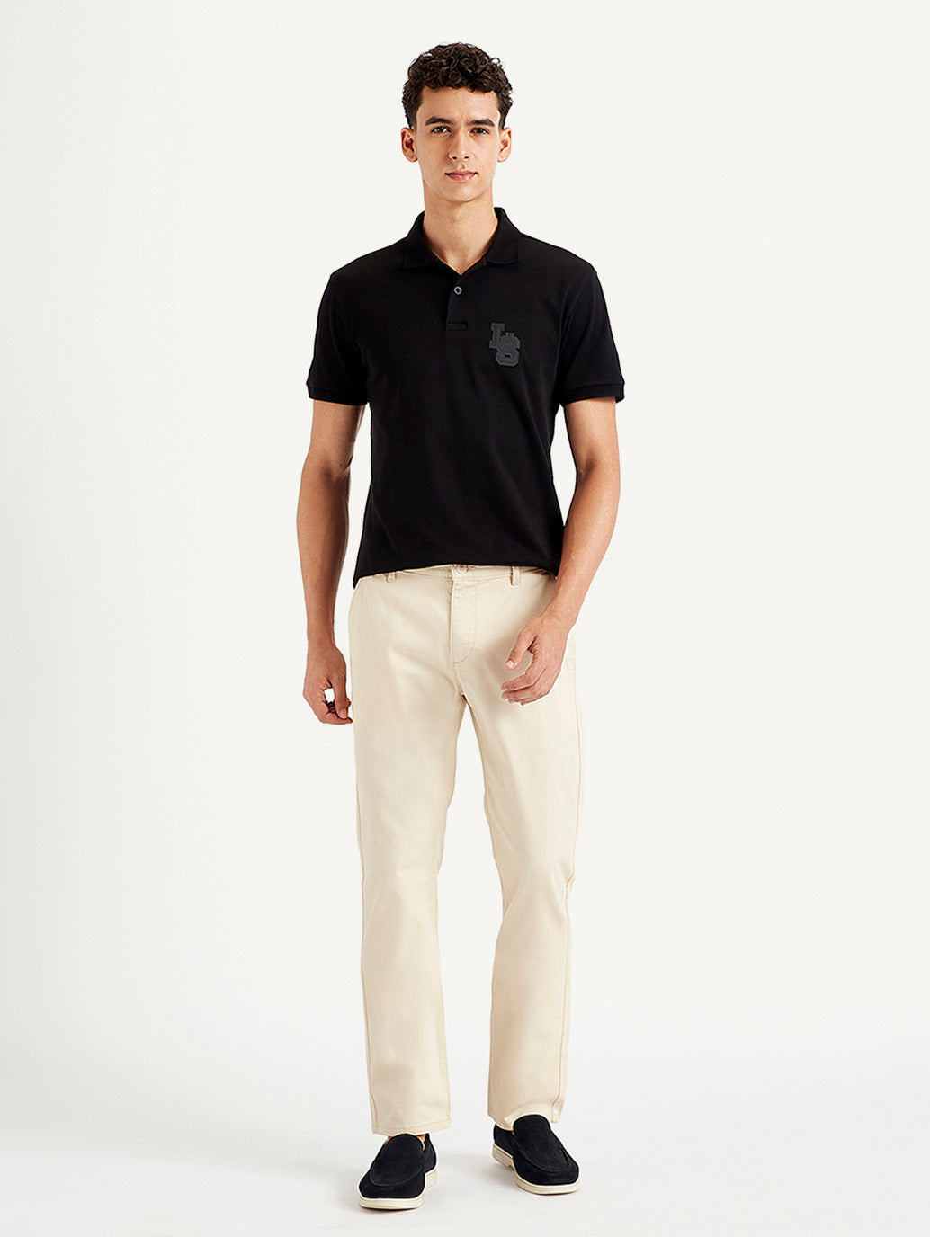 Men's Beige Slim Fit Chinos - cd2de3ac-dfe0-46fe-919e-092775da21b8 View